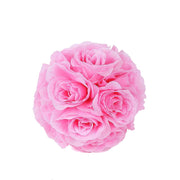 2 pcs 7" wide Silk Roses Kissing Balls ARTI_BALL_RS01_7_PINK