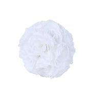 2 pcs 7" wide Silk Roses Kissing Balls ARTI_BALL_RS01_7_WHT