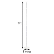 2 pcs 8 ft Balloon Columns Stand Kit Set - White BLOON_STAND06_8