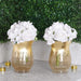 2 pcs 8" tall Crackle Glass Candle Holders Vases - Gold VASE_A27_8_GOLD