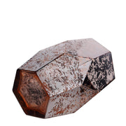 2 pcs 8" tall Mercury Glass Geometric Pentagon Candle Holders Vases - Silver with Rose Gold VASE_A55_8_054