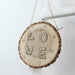 2 pcs 8" wide Round Natural Wood Plaques Hanging Signs - Brown WOD_SLCRND003_08x1
