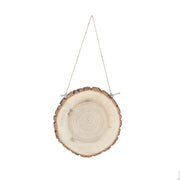 2 pcs 8" wide Round Natural Wood Plaques Hanging Signs - Brown WOD_SLCRND003_08x1