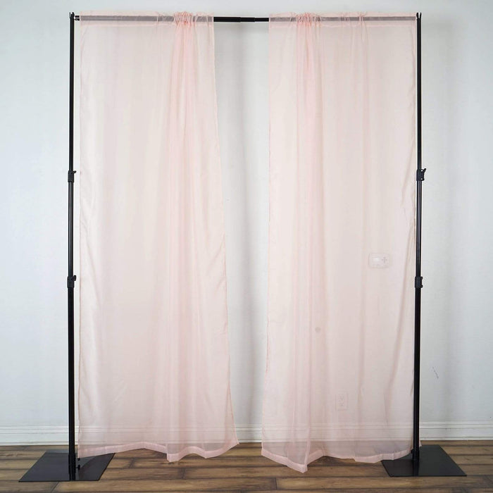 2 pcs 9 feet Sheer Organza Backdrops Curtains Drapes Panels