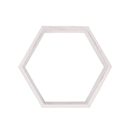 2 pcs 9" tall Hexagon Wood Geometric Wall Shelves
