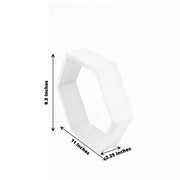 2 pcs 9" tall Hexagon Wood Geometric Wall Shelves