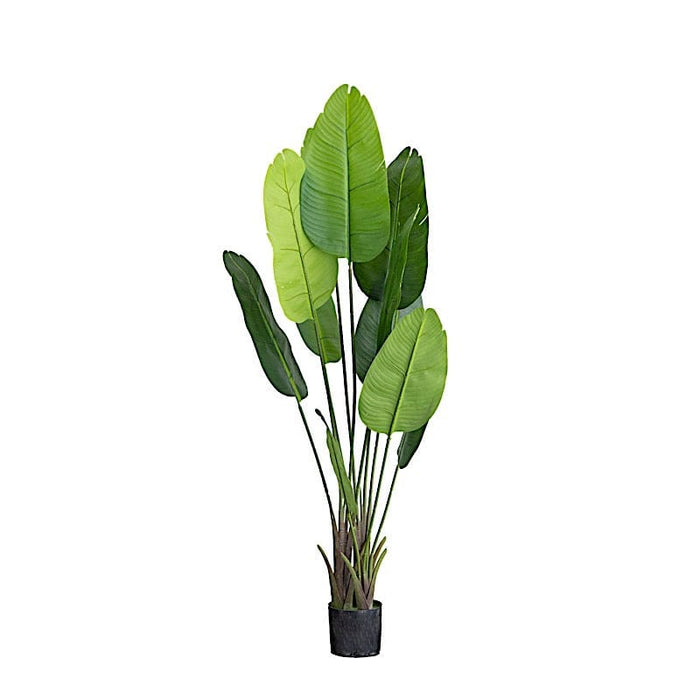 2 pcs Bird of Paradise Potted Artificial Plants - Green