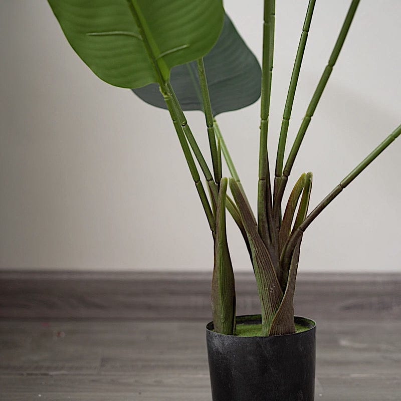 2 pcs Bird of Paradise Potted Artificial Plants - Green