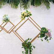 2 pcs Geometric Cube Metal Stands Wedding Flower Vase Holders