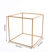 2 pcs Geometric Cube Metal Stands Wedding Flower Vase Holders