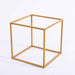 2 pcs Geometric Cube Metal Stands Wedding Flower Vase Holders IRON_STND02_12_GOLD