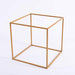 2 pcs Geometric Cube Metal Stands Wedding Flower Vase Holders IRON_STND02_16_GOLD