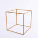 2 pcs Geometric Cube Metal Stands Wedding Flower Vase Holders IRON_STND02_20_GOLD