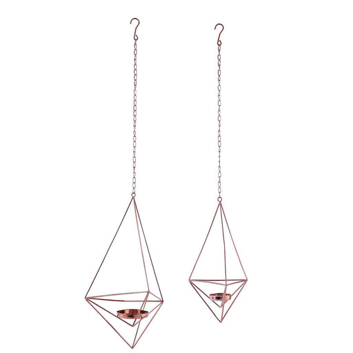 2 pcs Geometric Tealight Candle Holders Metal Lanterns IRON_HOLD_006_054