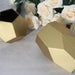 2 pcs Glass Geometric Flower Vases Candle Holders Set - Matte Gold VASE_A54_SET_GOLD