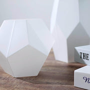 2 pcs Glass Geometric Flower Vases Candle Holders Set - Matte White VASE_A54_SET_WHT