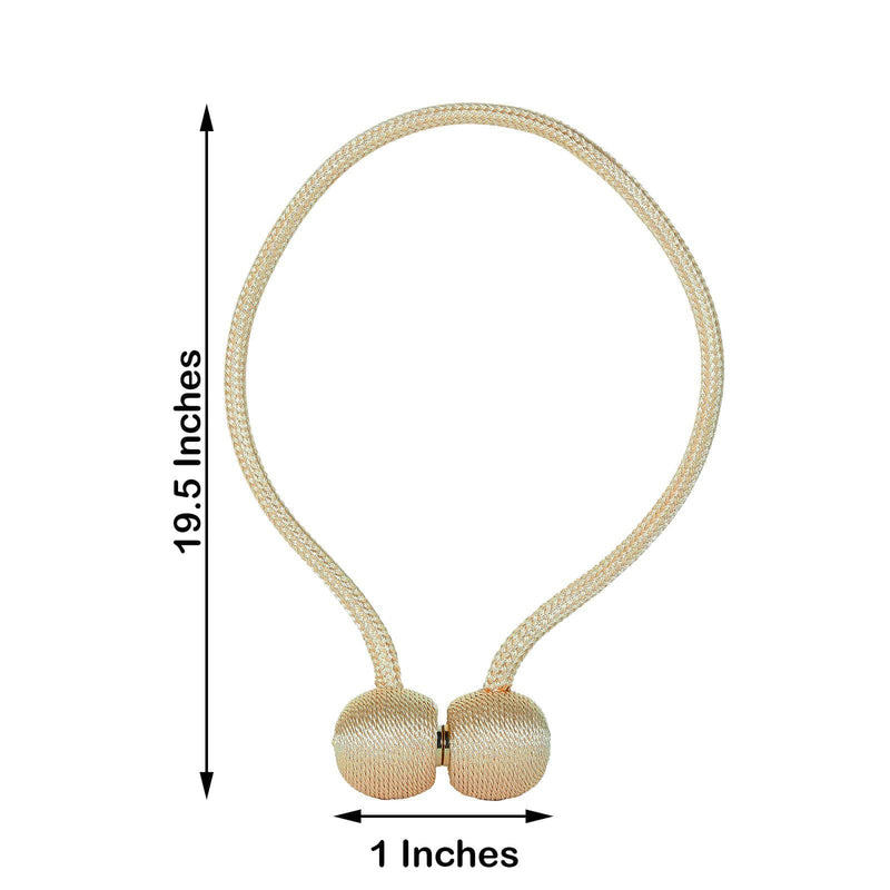 2 pcs Magnetic Curtain Tie Backs Metal Drapery Holdbacks