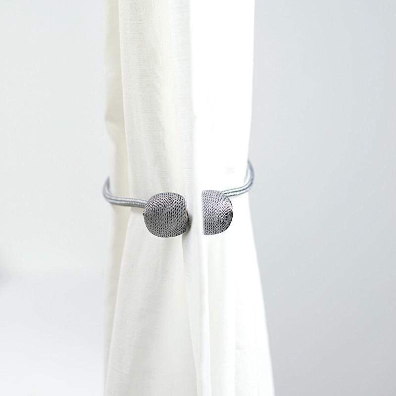 2 pcs Magnetic Curtain Tie Backs Metal Drapery Holdbacks