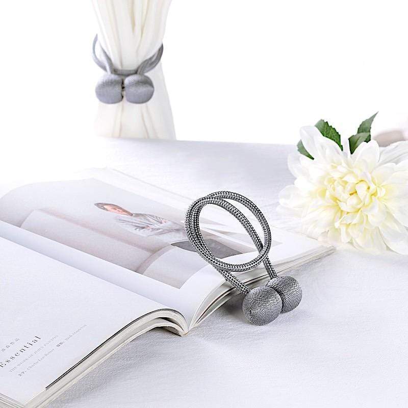 2 pcs Magnetic Curtain Tie Backs Metal Drapery Holdbacks