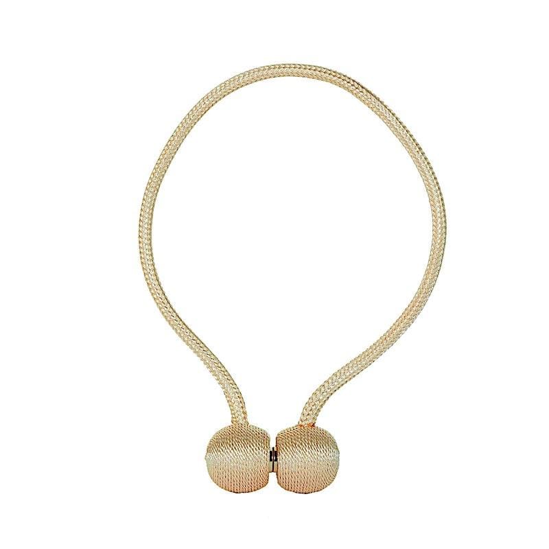 2 pcs Magnetic Curtain Tie Backs Metal Drapery Holdbacks CUR_TIE_001_CHMP