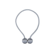 2 pcs Magnetic Curtain Tie Backs Metal Drapery Holdbacks CUR_TIE_001_SILV