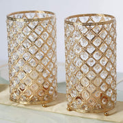 2 pcs Metallic Candle Holders Wedding Centerpieces
