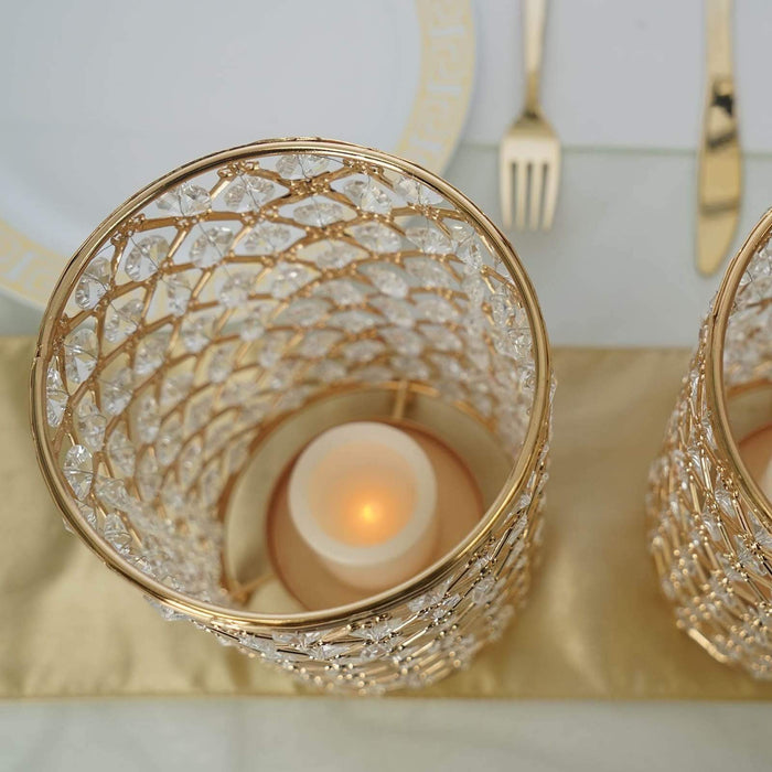 2 pcs Metallic Candle Holders Wedding Centerpieces