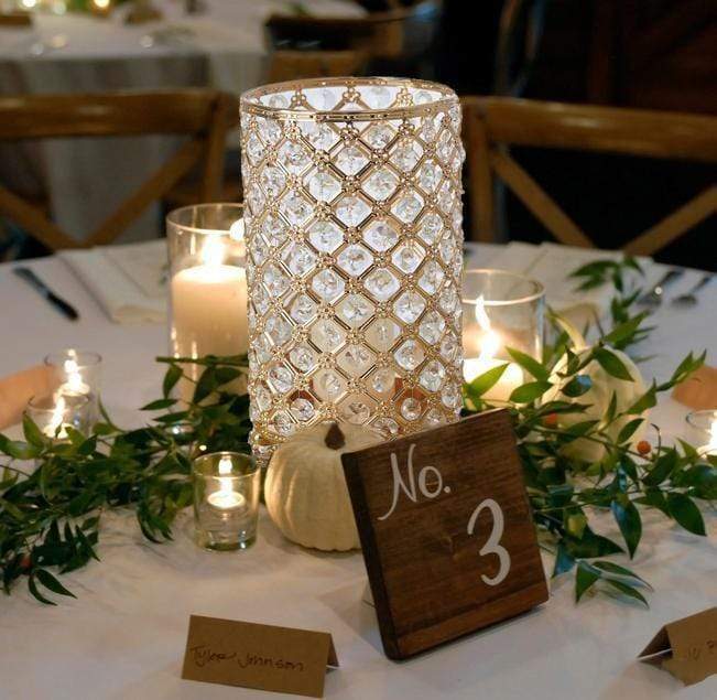 2 pcs Metallic Candle Holders Wedding Centerpieces