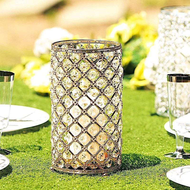 2 pcs Metallic Candle Holders Wedding Centerpieces