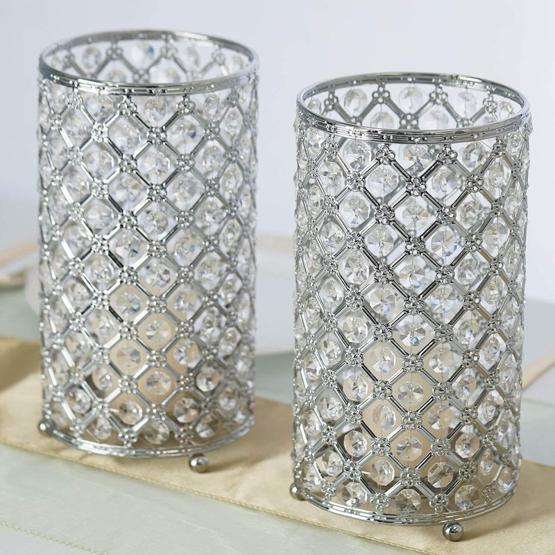 2 pcs Metallic Candle Holders Wedding Centerpieces