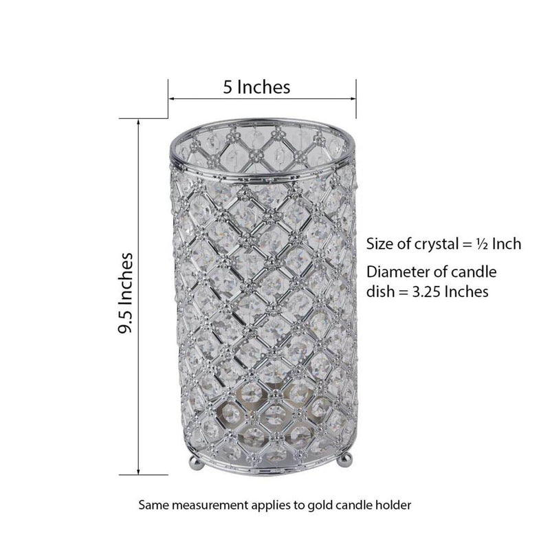 2 pcs Metallic Candle Holders Wedding Centerpieces