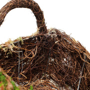 2 pcs Natural Moss Rectangular Planter Boxes with Handles - Green with Chocolate Brown MOSS_PLNT_005_GRN