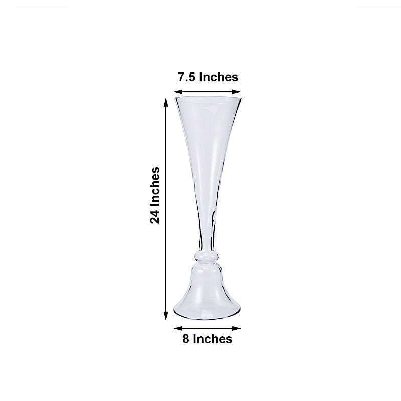 2 pcs Reversible Trumpet Glass Vases