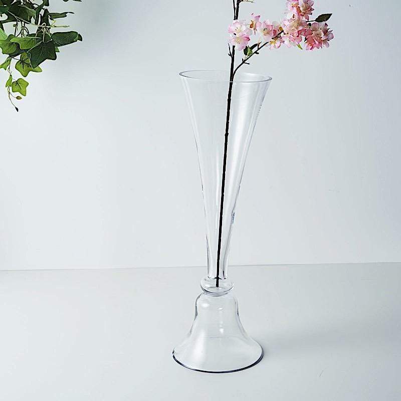 2 pcs Reversible Trumpet Glass Vases