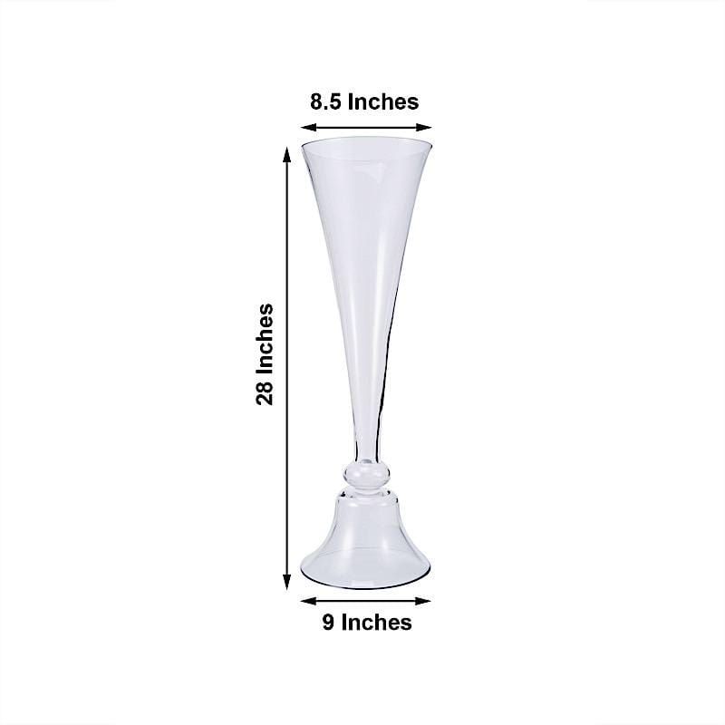 2 pcs Reversible Trumpet Glass Vases