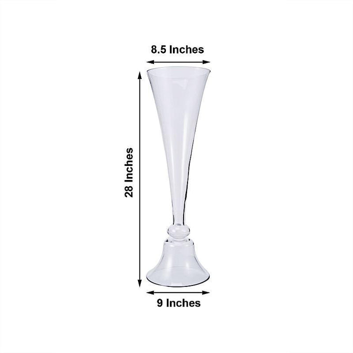 2 pcs Reversible Trumpet Glass Vases