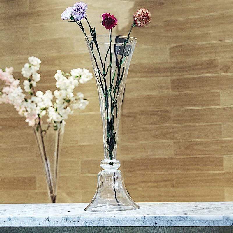 2 pcs Reversible Trumpet Glass Vases