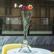 2 pcs Reversible Trumpet Glass Vases