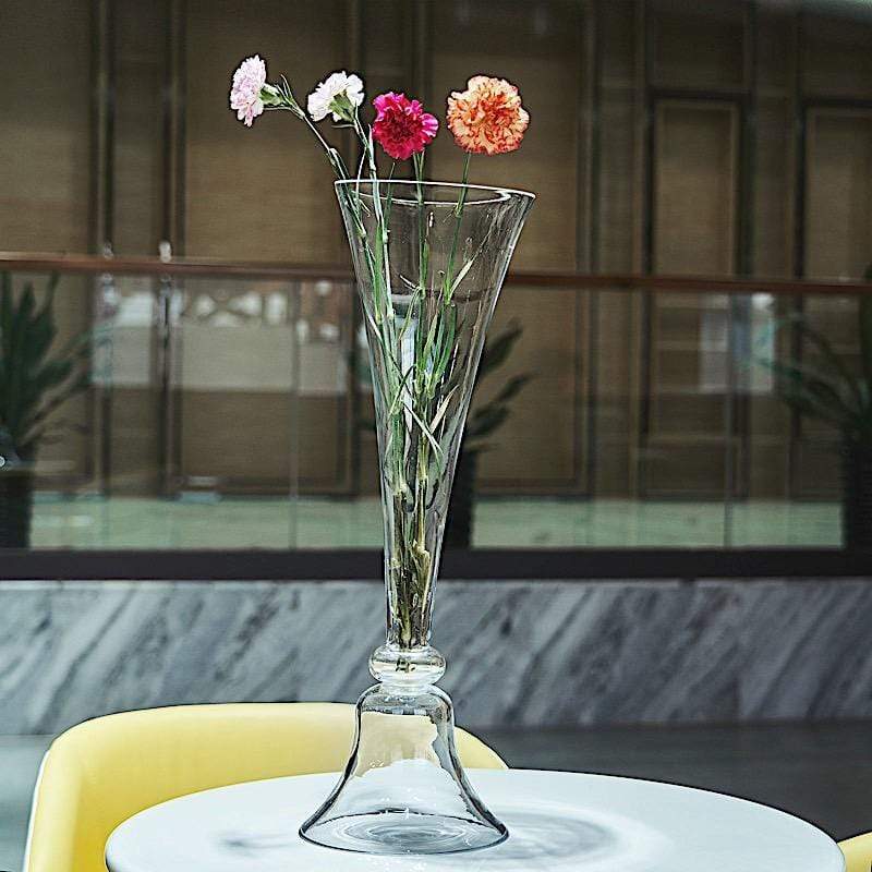 2 pcs Reversible Trumpet Glass Vases