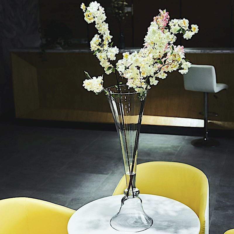 2 pcs Reversible Trumpet Glass Vases