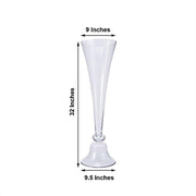 2 pcs Reversible Trumpet Glass Vases