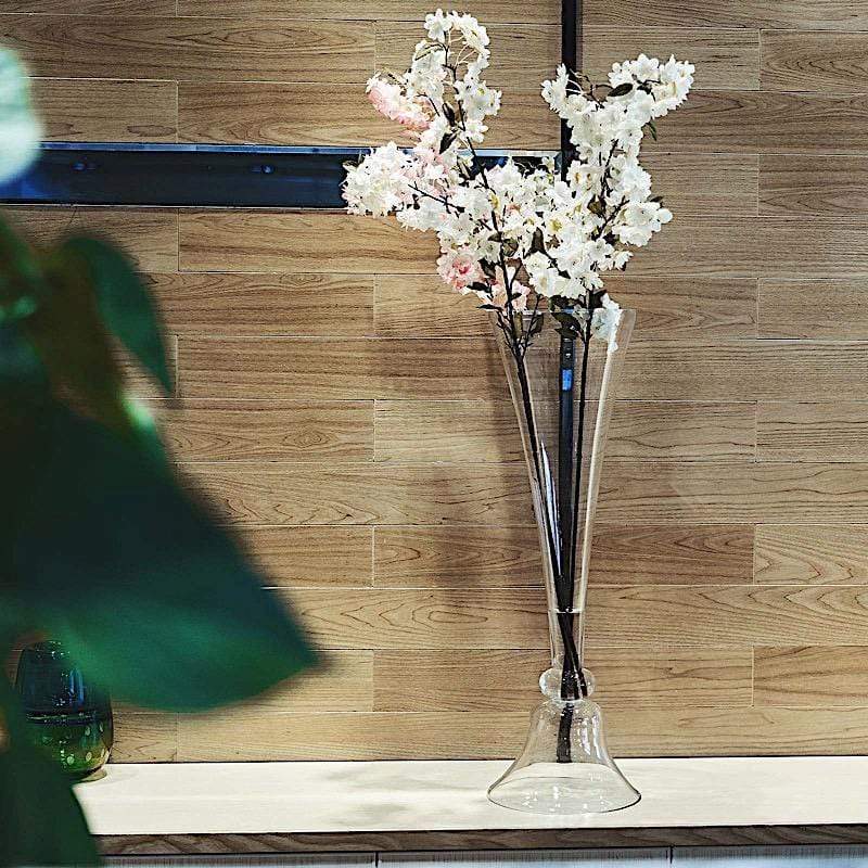 2 pcs Reversible Trumpet Glass Vases