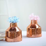 2 pcs Tapered Neck Mercury Glass Vases