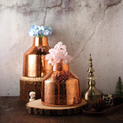 2 pcs Tapered Neck Mercury Glass Vases