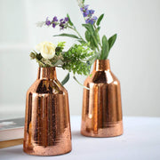 2 pcs Tapered Neck Mercury Glass Vases