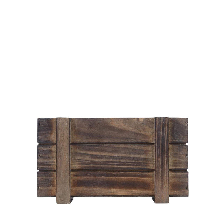 2 pcs Wood Rectangular Boxes Planter Holders Centerpieces Dark Brown