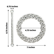 2 Plastic 7" Round Curtain Tie Backs with Acrylic Crystals Drapery Holdbacks