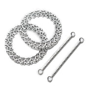 2 Plastic 7" Round Curtain Tie Backs with Acrylic Crystals Drapery Holdbacks