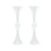 2 Plastic Reversible Trumpet Flower Vases Centerpieces with Crystals PLST_VASE_B01_20_CLR
