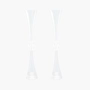 2 Plastic Reversible Trumpet Flower Vases Centerpieces with Crystals PLST_VASE_B01_30_CLR